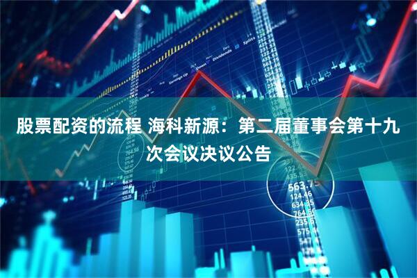 股票配资的流程 海科新源：第二届董事会第十九次会议决议公告